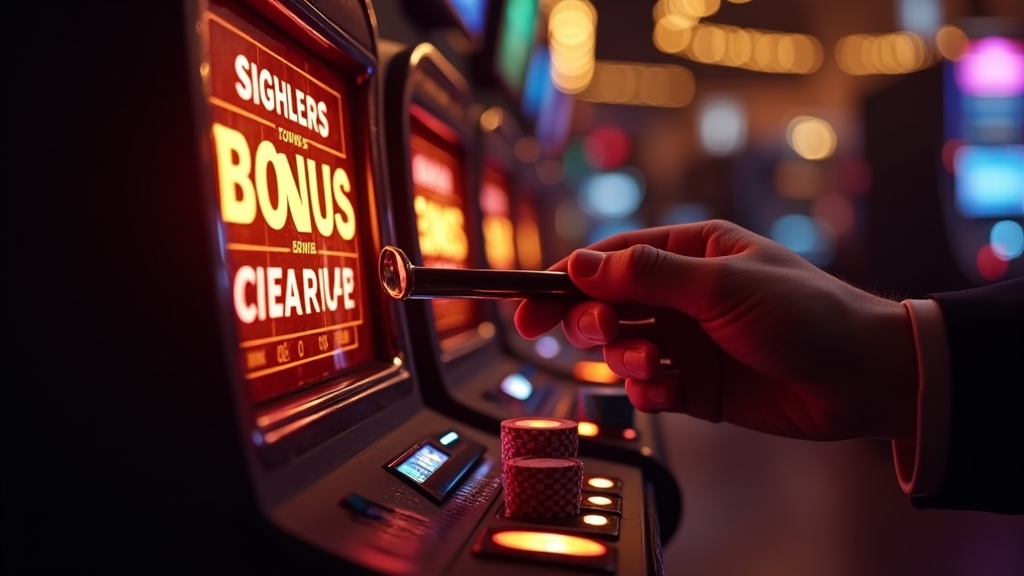 Análise de promoções seguras com lupa sobre termos de bônus e slot machine